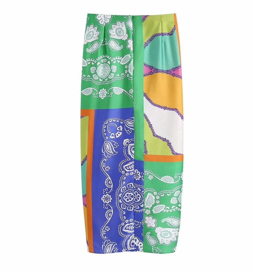 It's All Abstract Babe Ruched Skirt